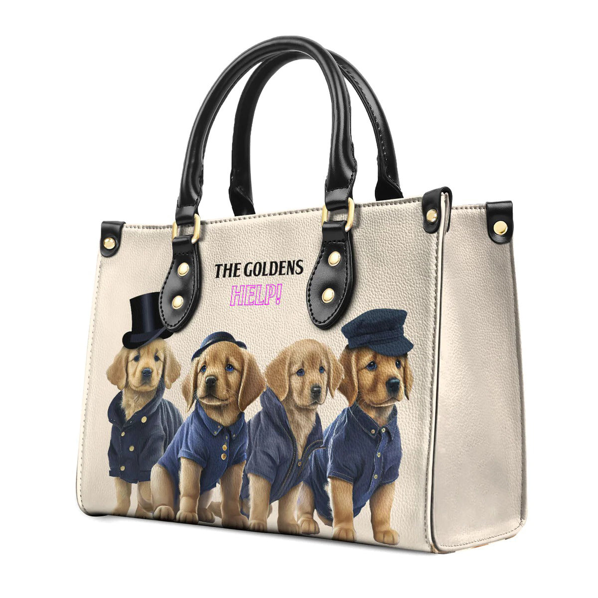 The Goldens In Blue Leather Bag