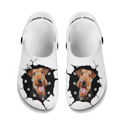 Airedale Terrier - 3D Graphic Custom Name Crocs Shoes