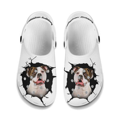 American Bulldog - 3D Graphic Custom Name Crocs Shoes