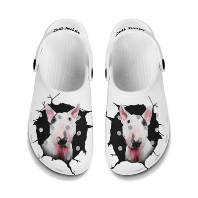 Bull Terrier - 3D Graphic Custom Name Crocs Shoes