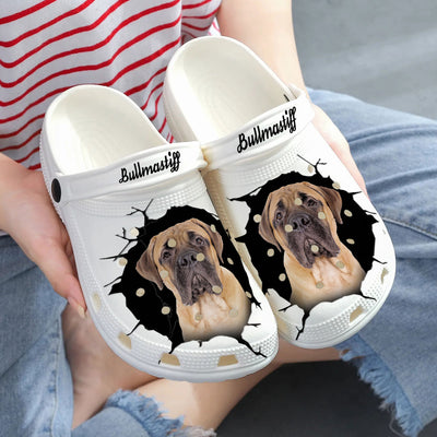 Bullmastiff - 3D Graphic Custom Name Crocs Shoes