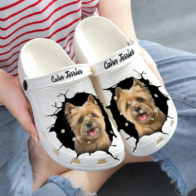 Cairn Terrier - 3D Graphic Custom Name Crocs Shoes