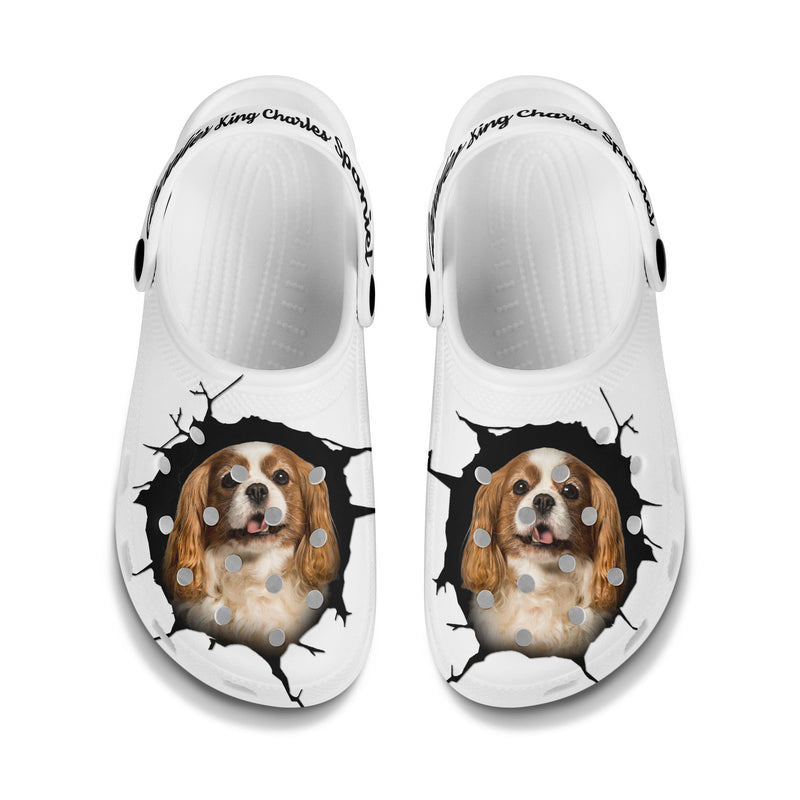 Cavalier King Charles Spaniel - 3D Graphic Custom Name Crocs Shoes