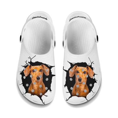 Dachshund - 3D Graphic Custom Name Crocs Shoes