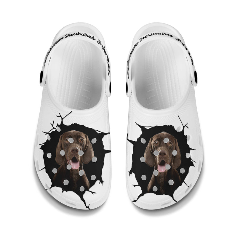 German Shorthaired Pointer - 3D Graphic Custom Name Crocs Shoes