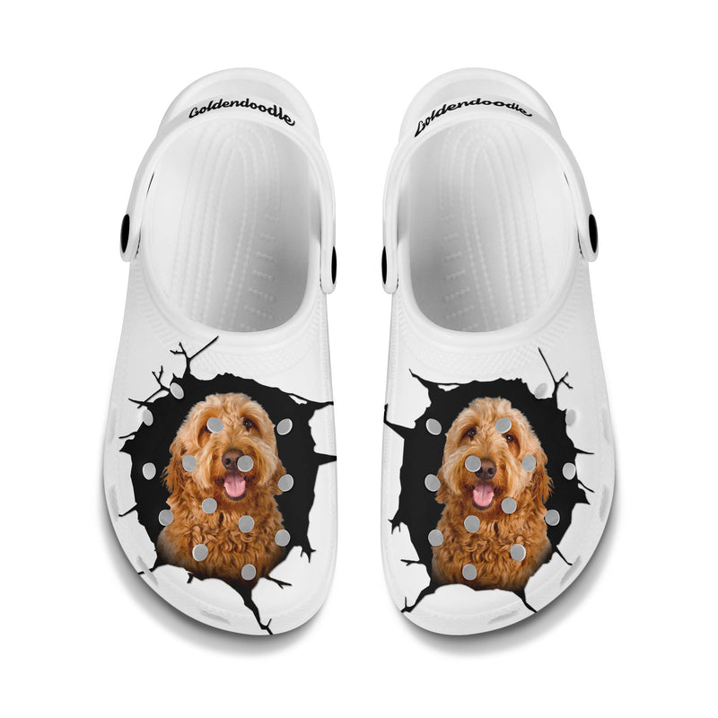 Goldendoodle - 3D Graphic Custom Name Crocs Shoes