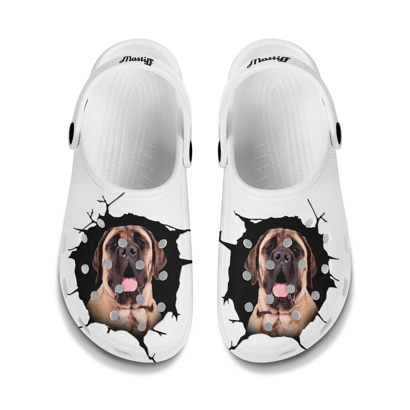 Mastiff - 3D Graphic Custom Name Crocs Shoes