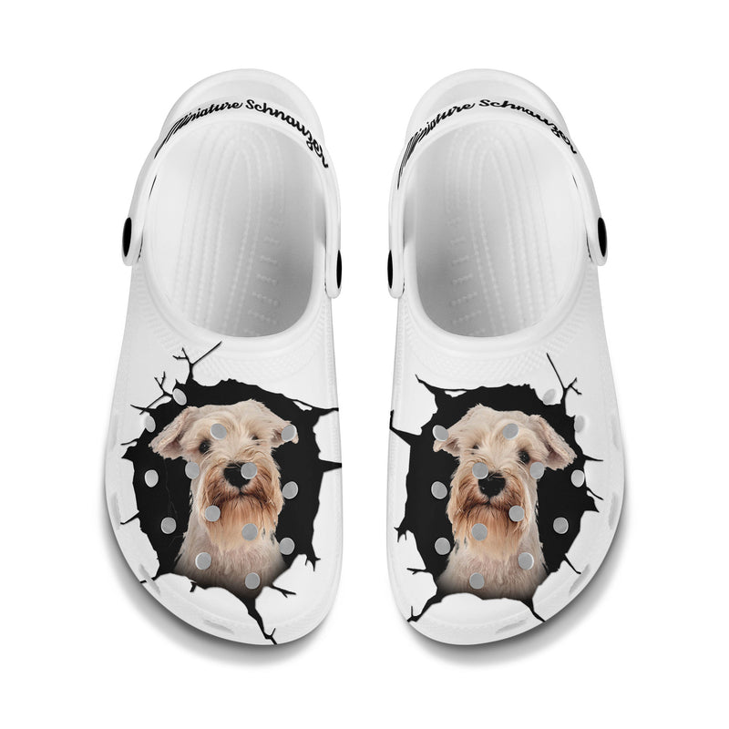 Miniature Schnauzer - 3D Graphic Custom Name Crocs Shoes