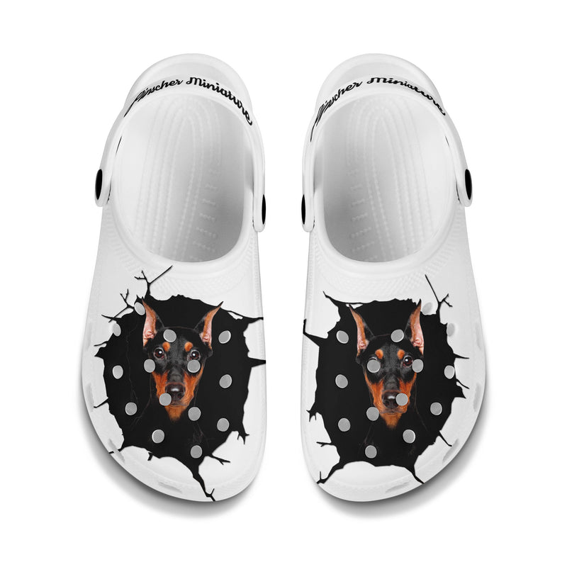 Pinscher Miniature - 3D Graphic Custom Name Crocs Shoes