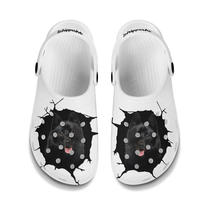 Schipperke - 3D Graphic Custom Name Crocs Shoes