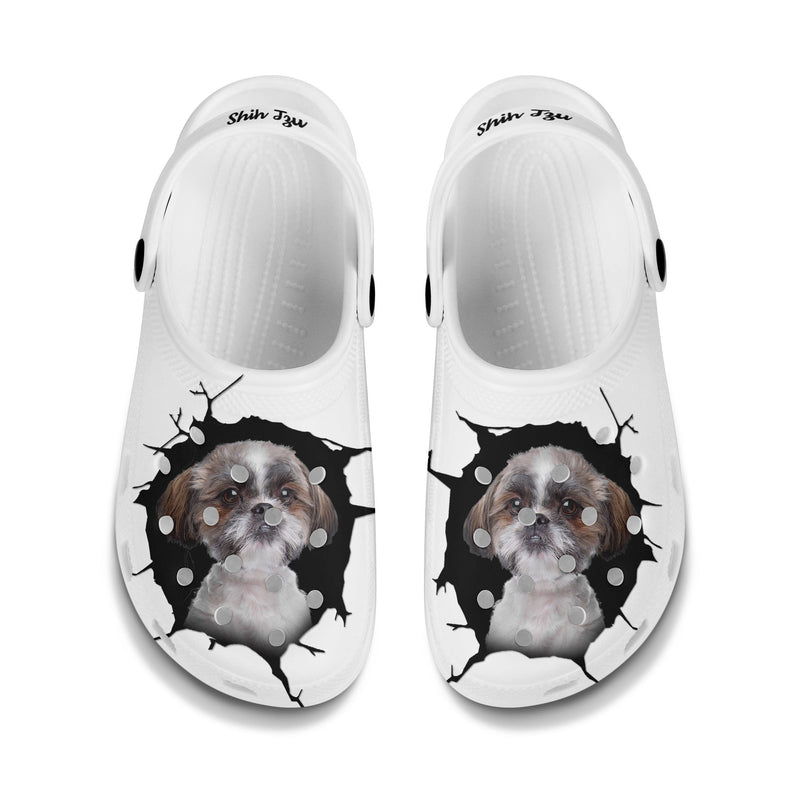 Shih Tzu - 3D Graphic Custom Name Crocs Shoes