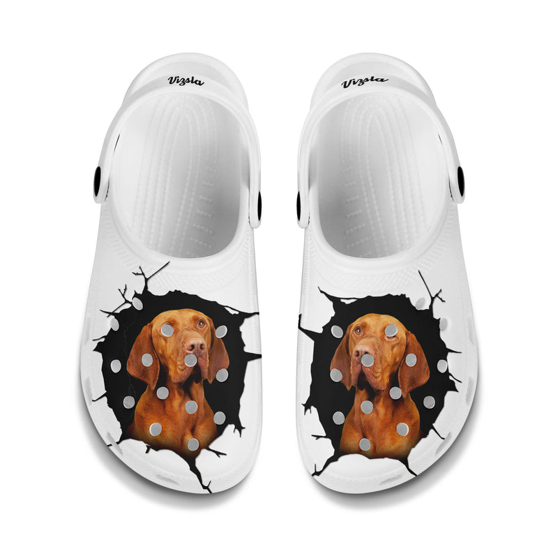 Vizsla - 3D Graphic Custom Name Crocs Shoes