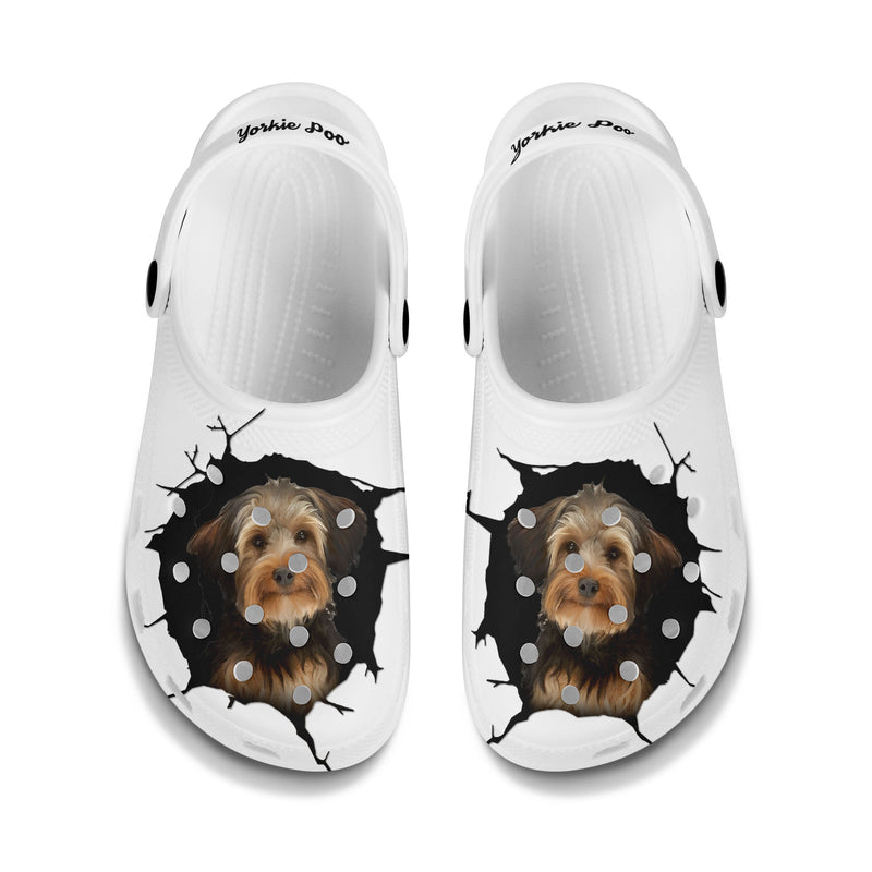 Yorkie Poo - 3D Graphic Custom Name Crocs Shoes