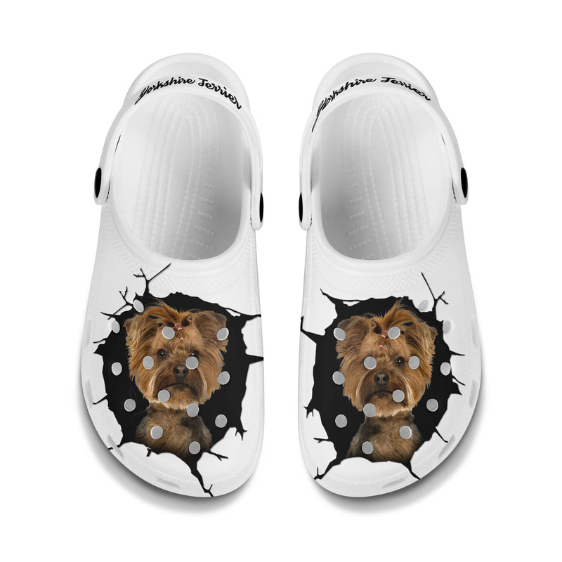 Yorkshire Terrier - 3D Graphic Custom Name Crocs Shoes