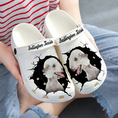 Bedlington Terrier - 3D Graphic Custom Name Crocs Shoes