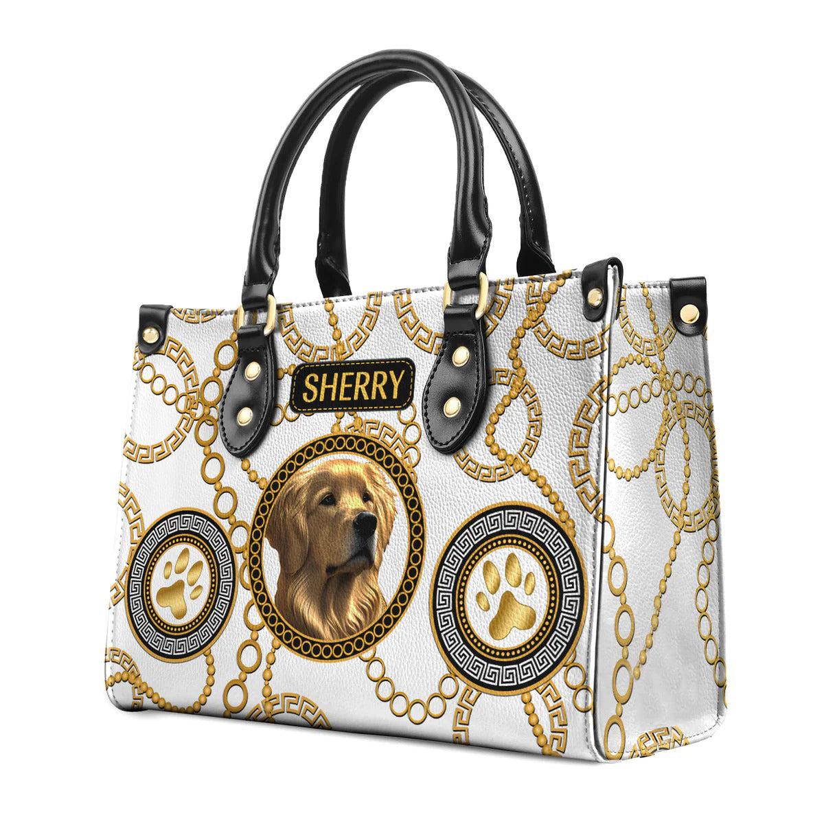 Goldsace Golden Chain Baroque Leather Bag