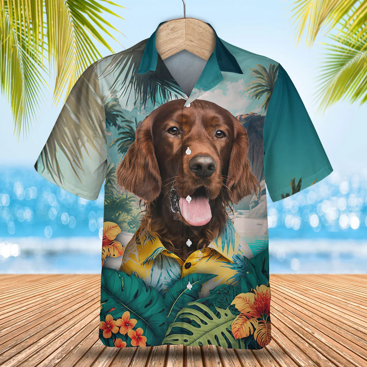 Irish Setter - 3D Tropical Hawaiian Shirt