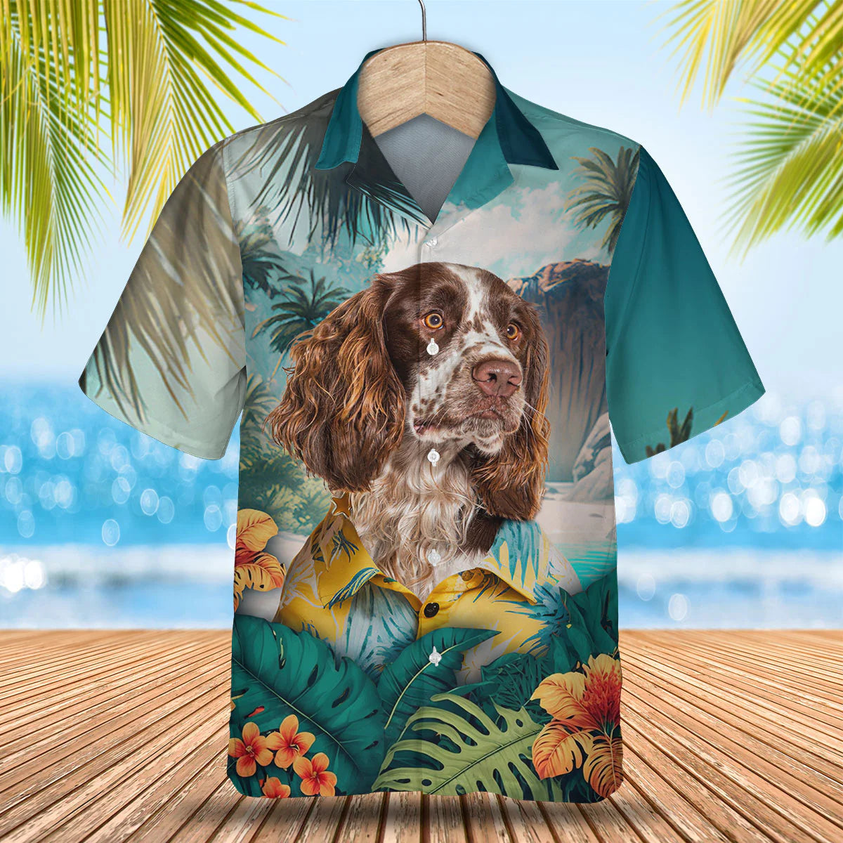 English Springer Spaniel - 3D Tropical Hawaiian Shirt