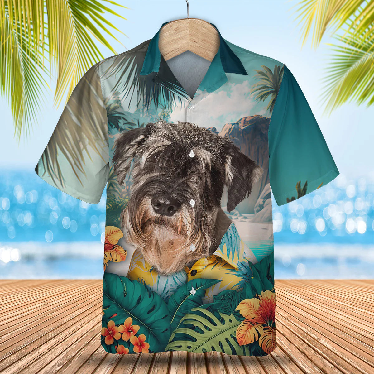 Standard Schnauzer - 3D Tropical Hawaiian Shirt
