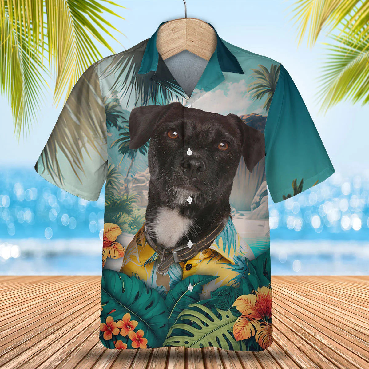 Patterdale Terrier - 3D Tropical Hawaiian Shirt