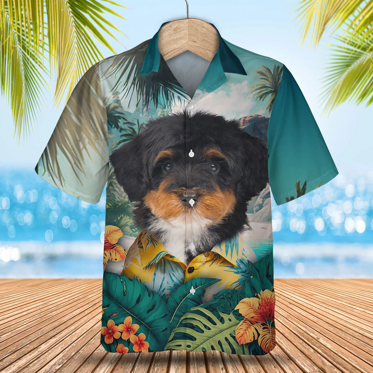 Bernedoodle - 3D Tropical Hawaiian Shirt