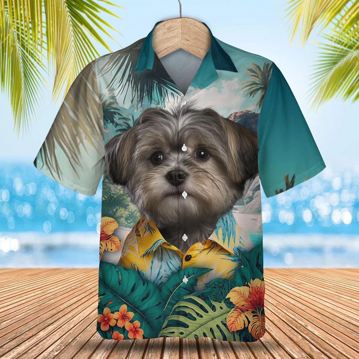 Morkie - 3D Tropical Hawaiian Shirt