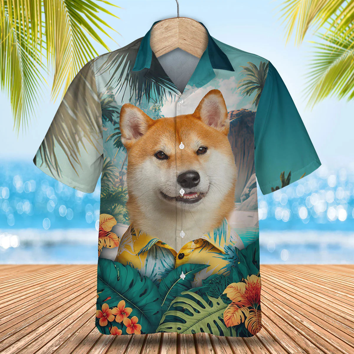 Akita Inu - 3D Tropical Hawaiian Shirt