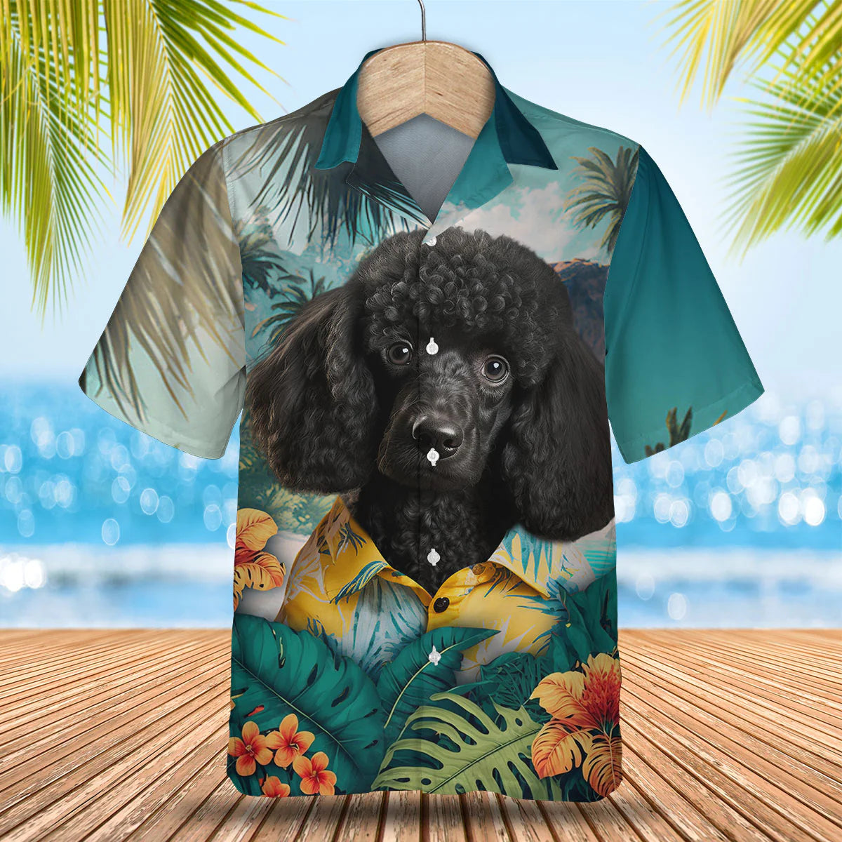 Poodle - 3D Tropical Hawaiian Shirt