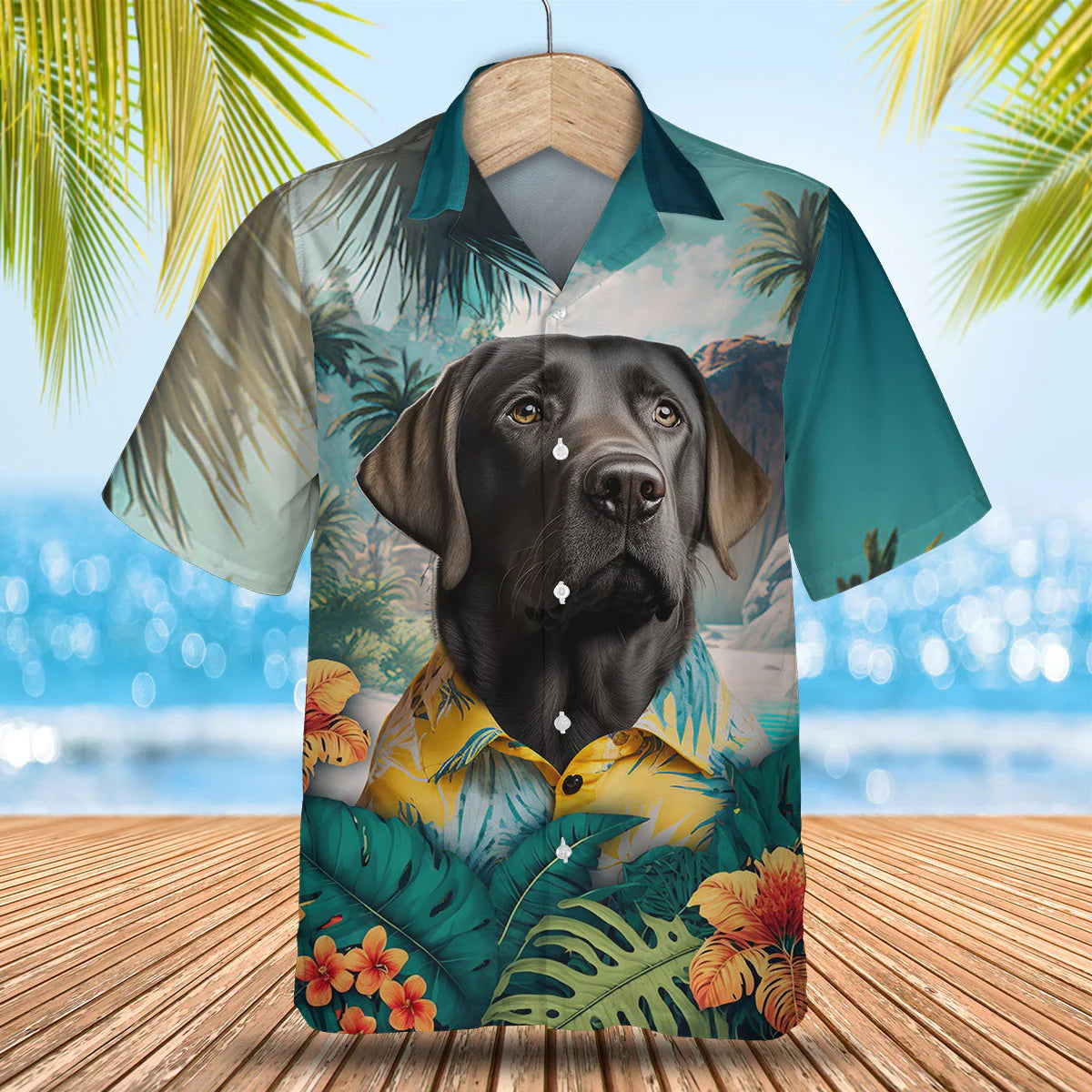 Labrador Retriever 1 - 3D Tropical Hawaiian Shirt