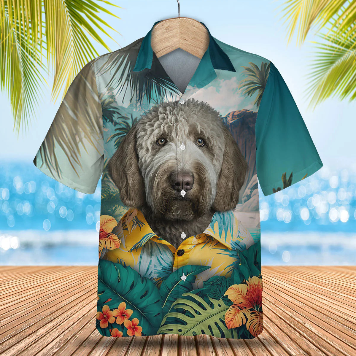 Labradoodle - 3D Tropical Hawaiian Shirt