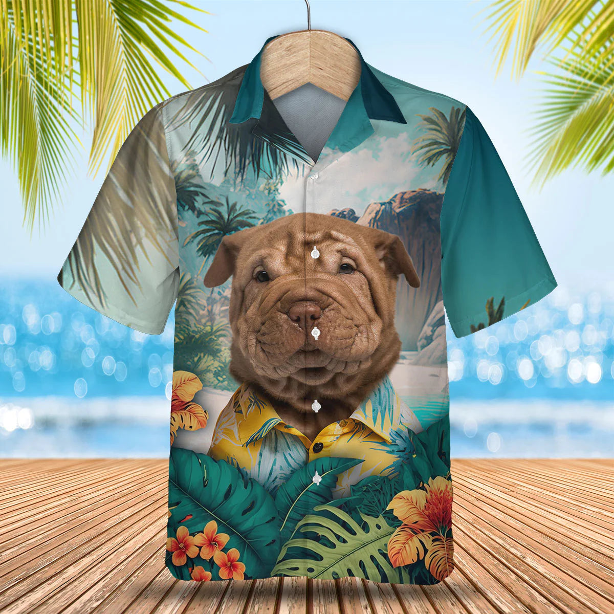 Shar Pei - 3D Tropical Hawaiian Shirt