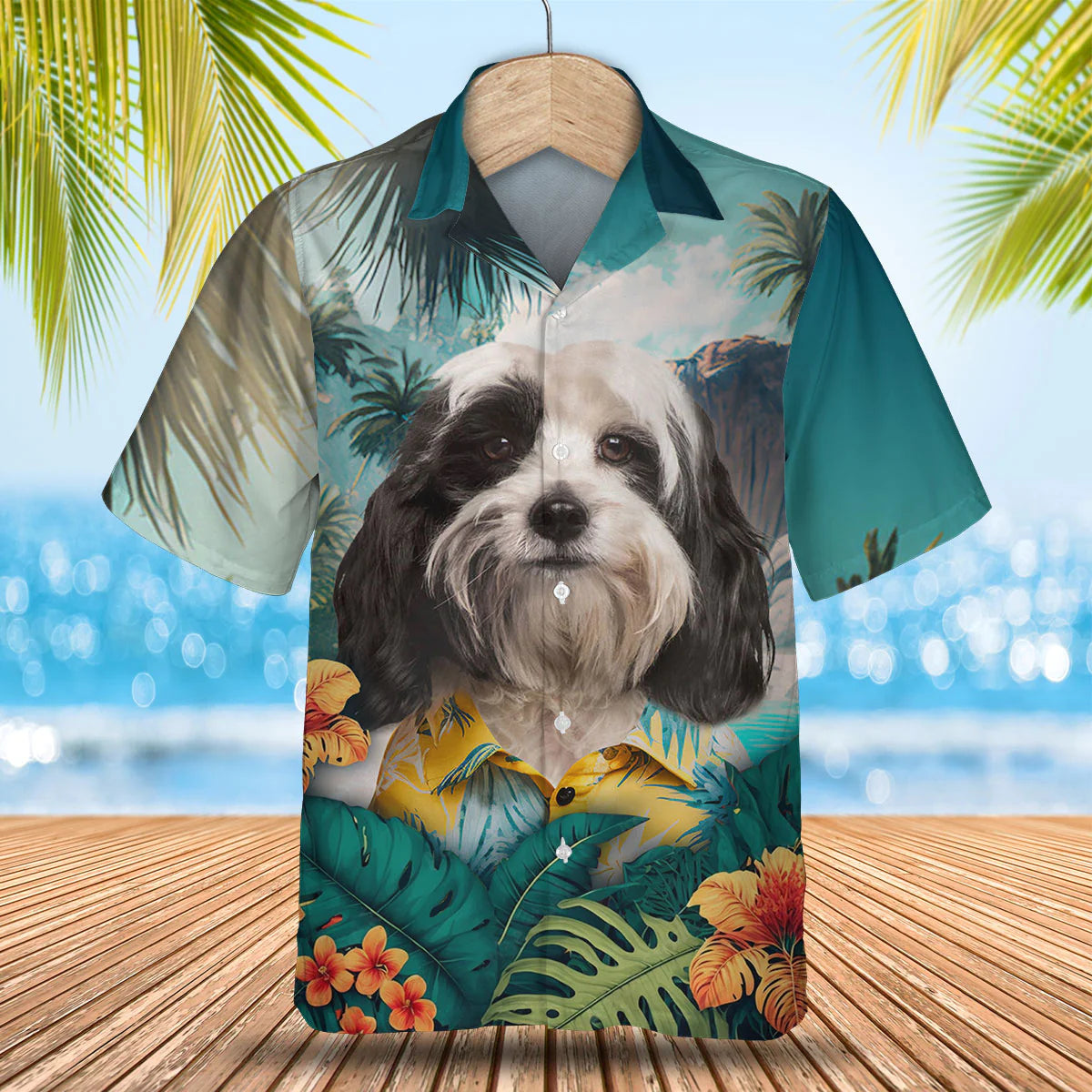 Tibetan Terrier - 3D Tropical Hawaiian Shirt