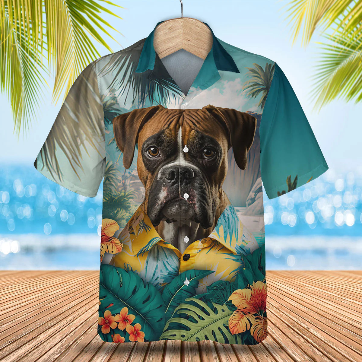 Boxer AI - 3D Tropical Hawaiian Shirt