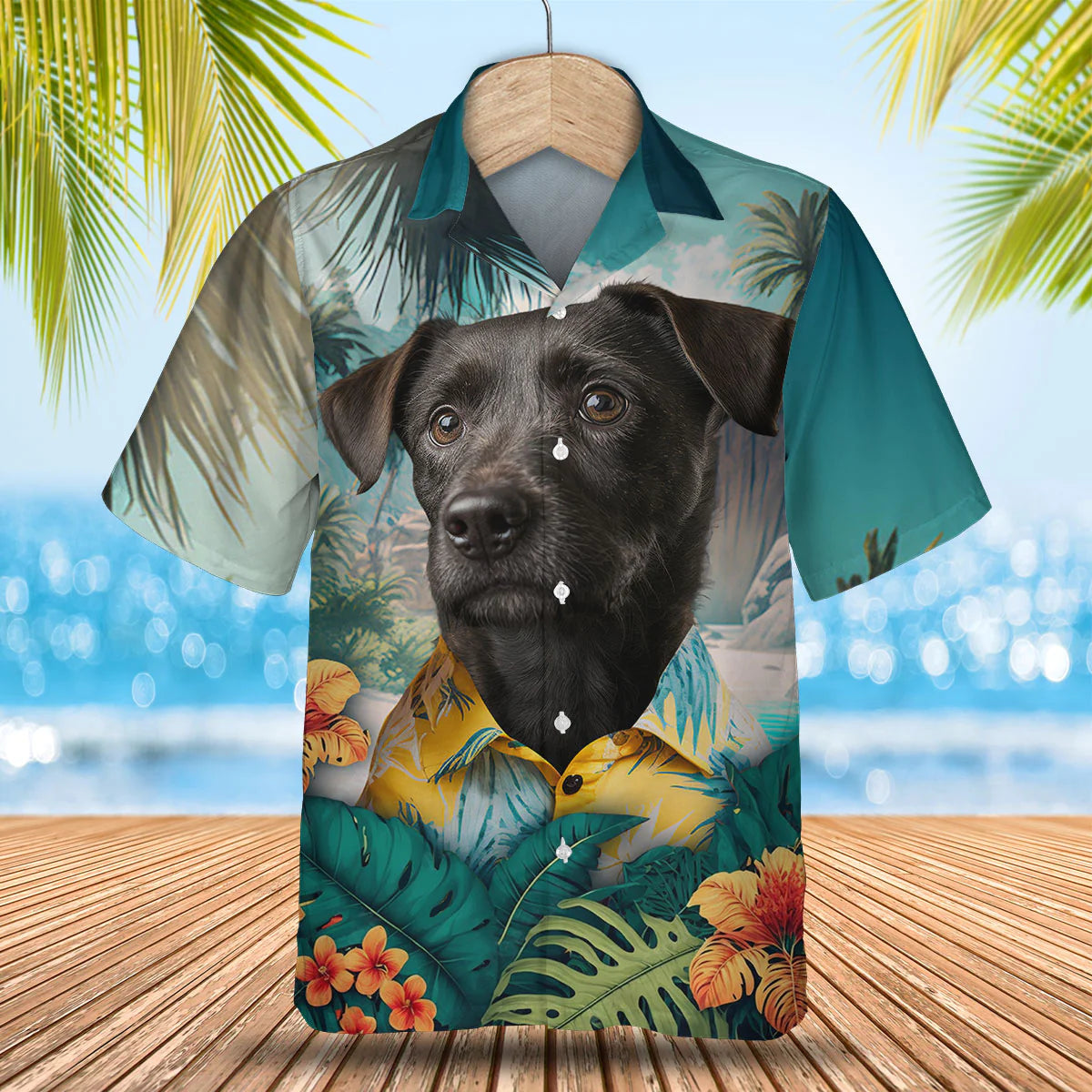 Patterdale Terrier - 3D Tropical Hawaiian Shirt