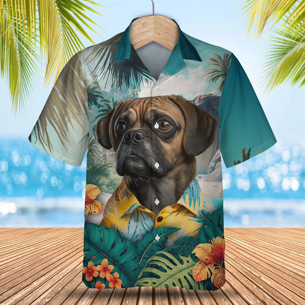 Puggle - 3D Tropical Hawaiian Shirt