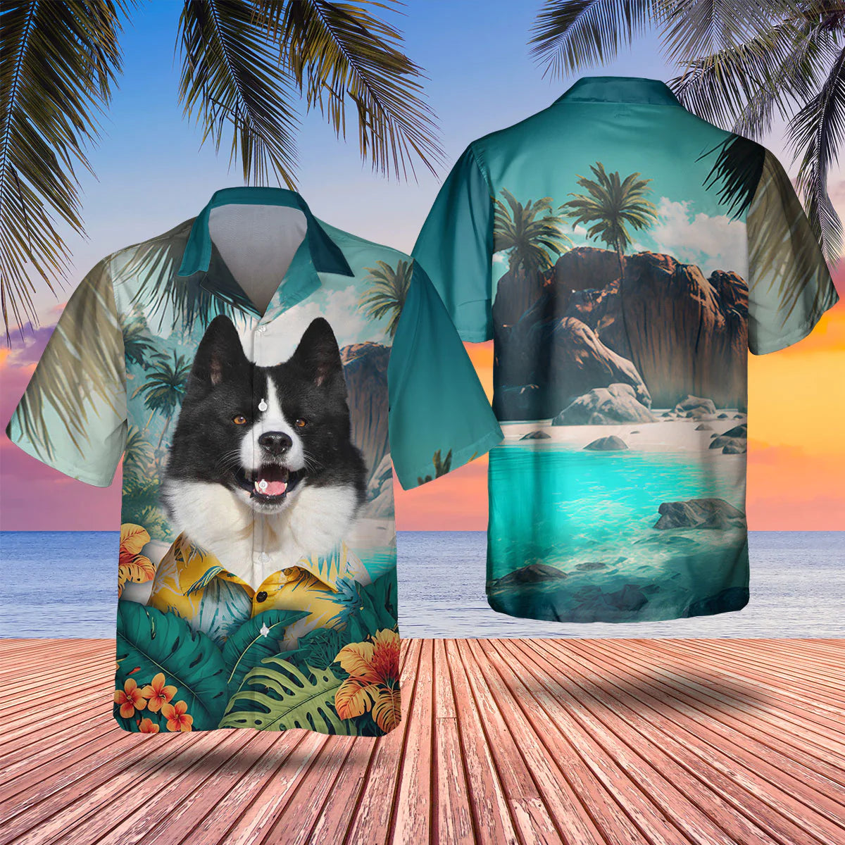 Karelian Bear Dog - 3D Tropical Hawaiian Shirt