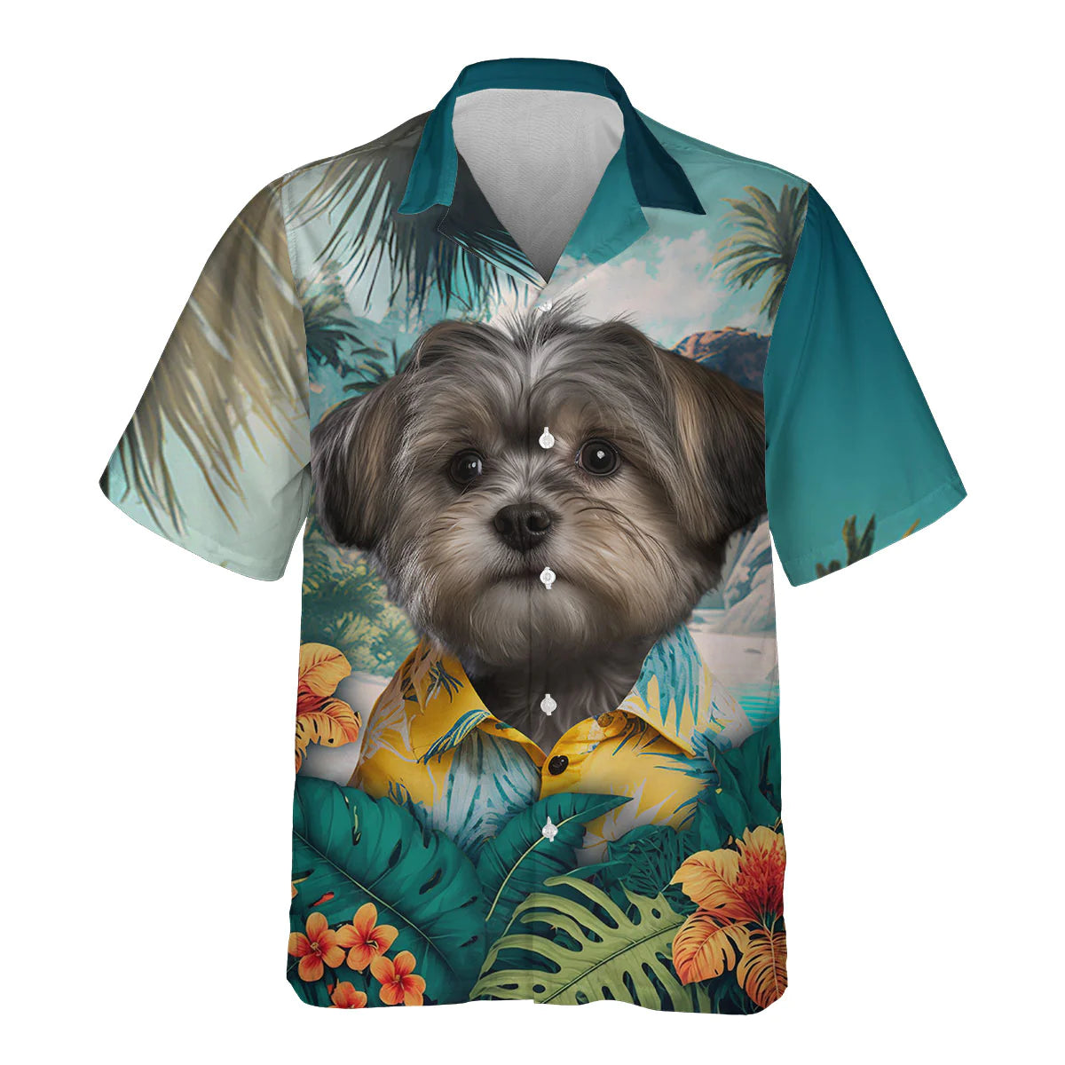 Morkie - 3D Tropical Hawaiian Shirt