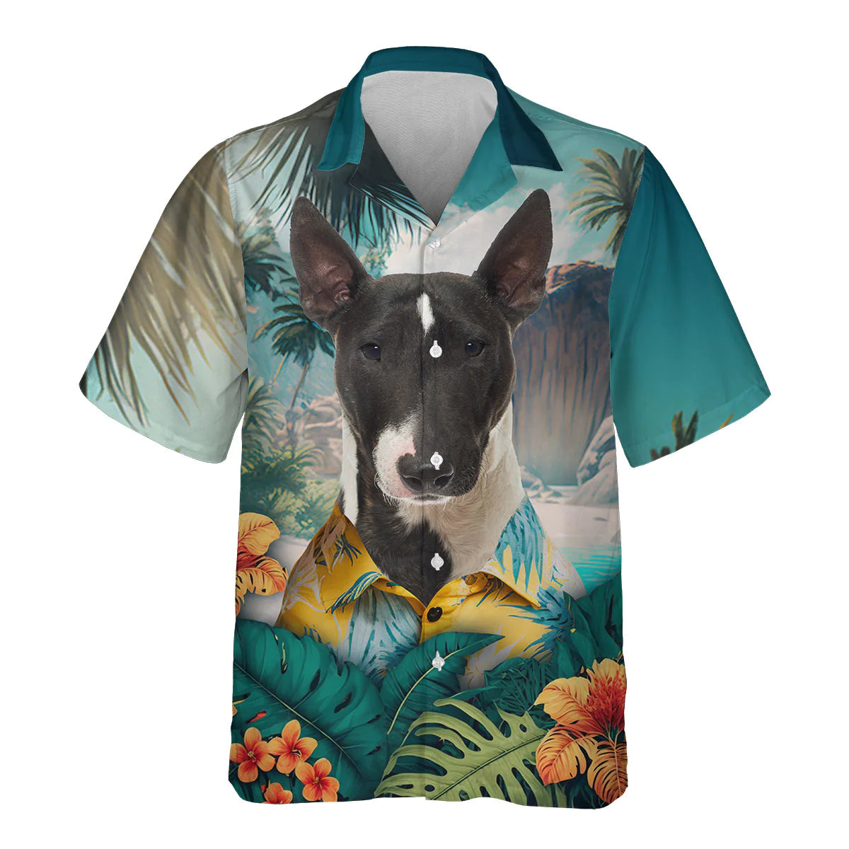 Bull Terrier - 3D Tropical Hawaiian Shirt