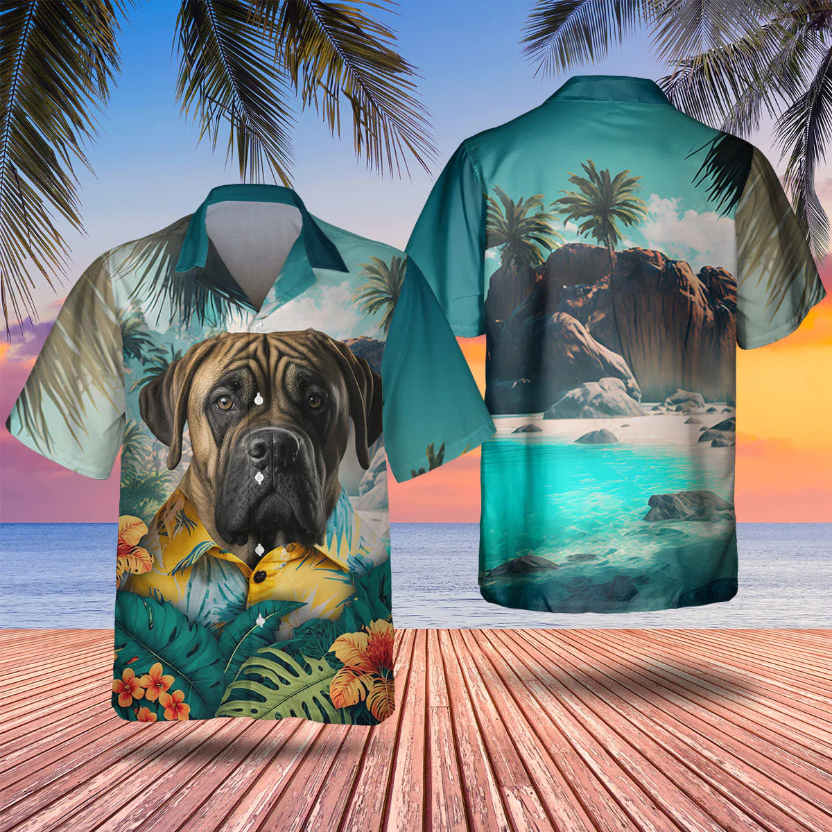 Boerboel AI - 3D Tropical Hawaiian Shirt