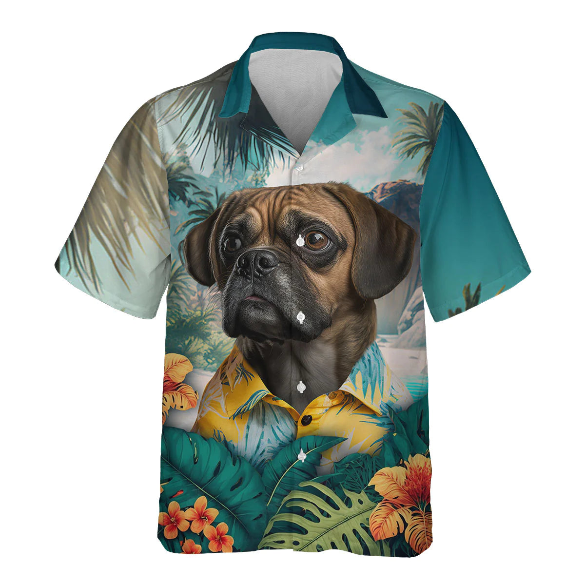 Puggle - 3D Tropical Hawaiian Shirt