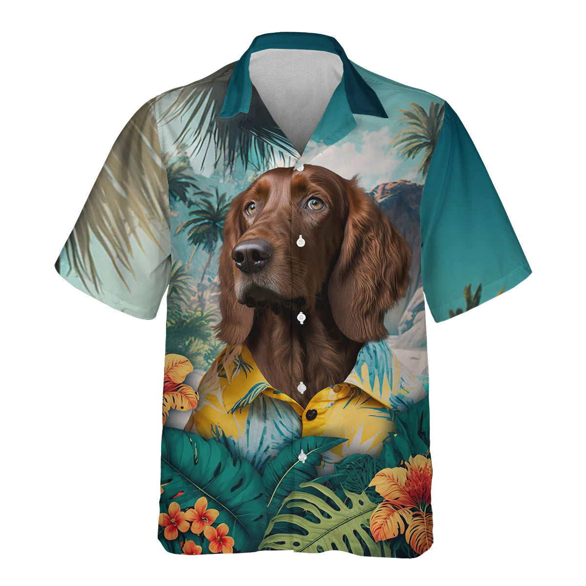 Irish Setter - 3D Tropical Hawaiian Shirt