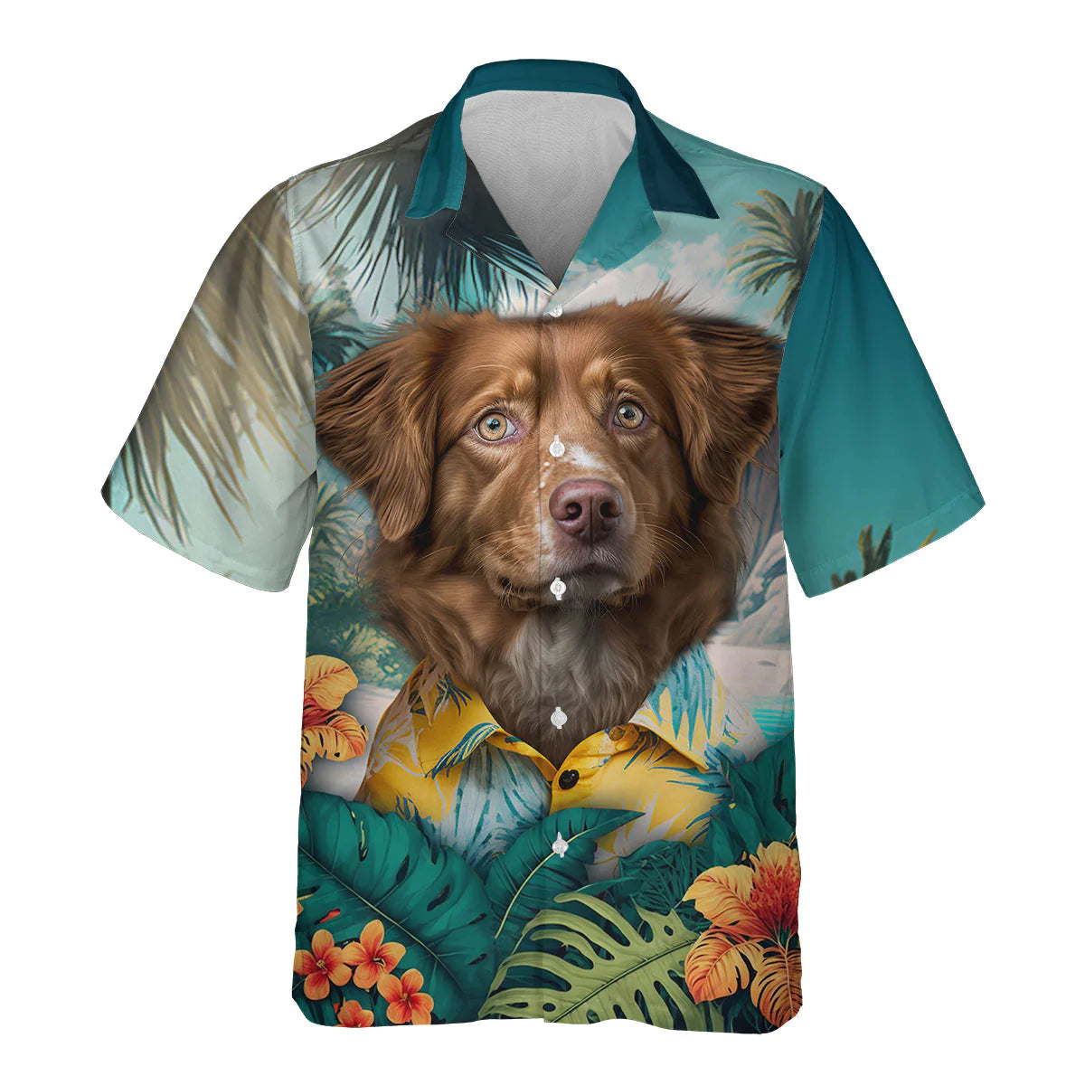 Nova Scotia Duck Tolling Retriever - 3D Tropical Hawaiian Shirt