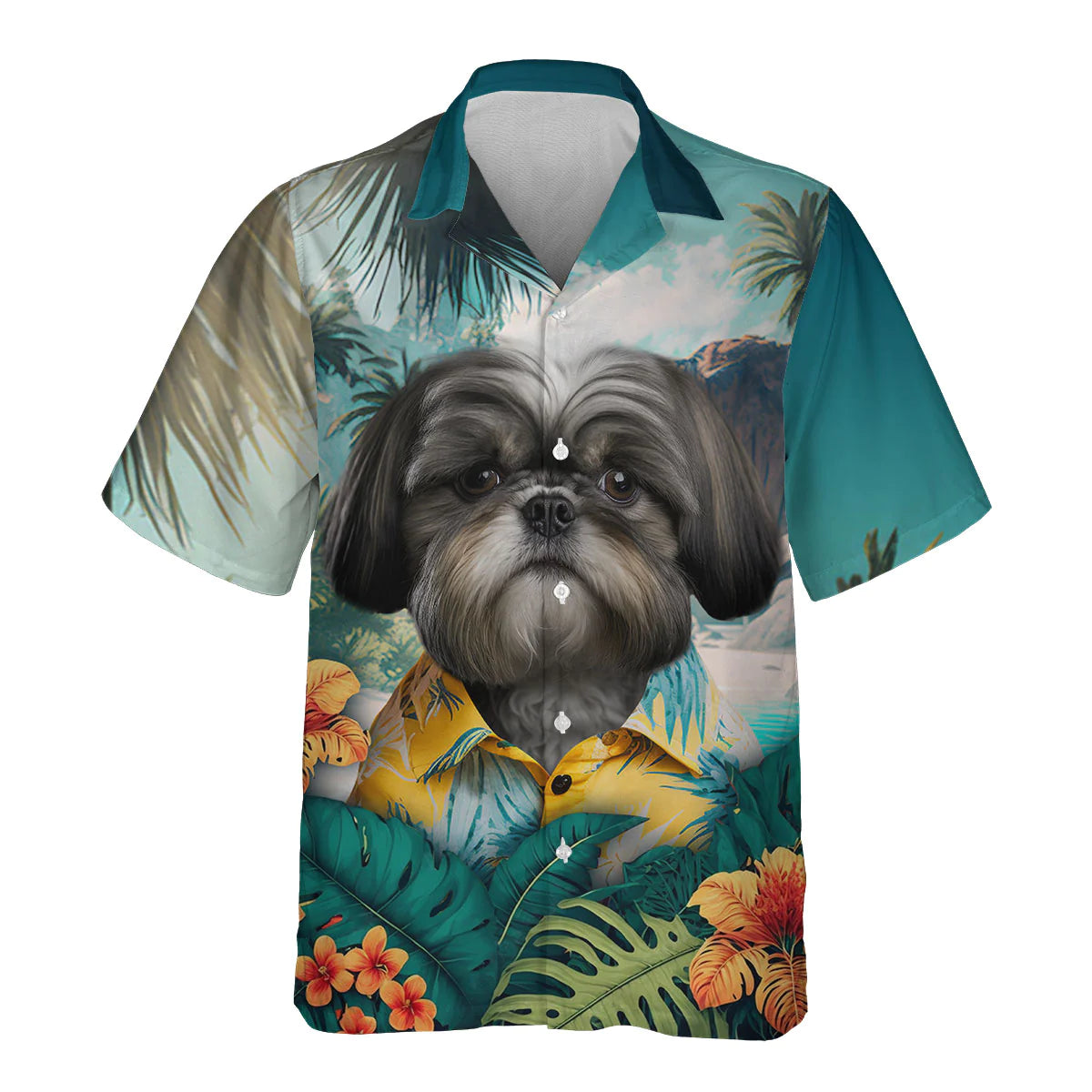 Shih Tzu - 3D Tropical Hawaiian Shirt