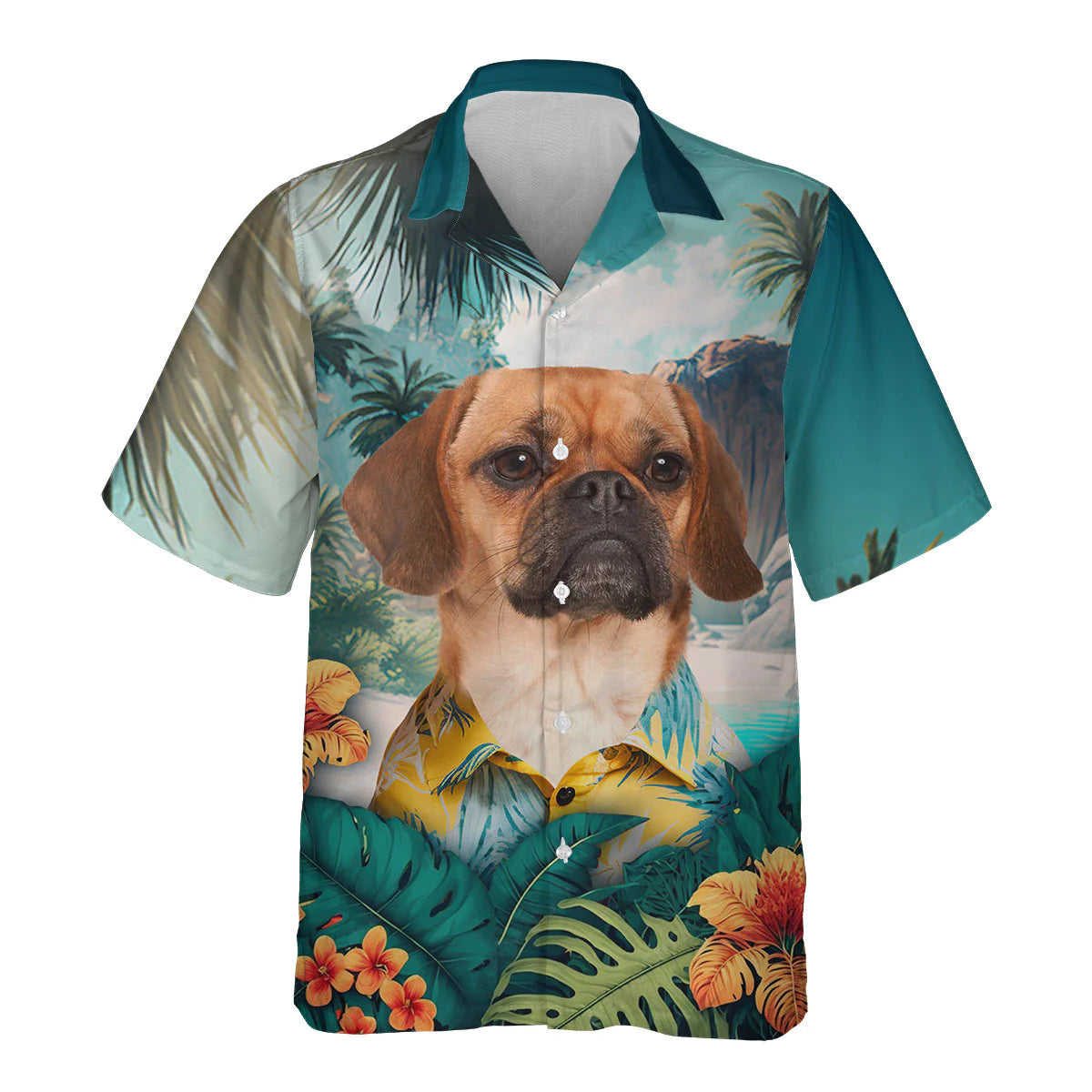 Puggle - 3D Tropical Hawaiian Shirt