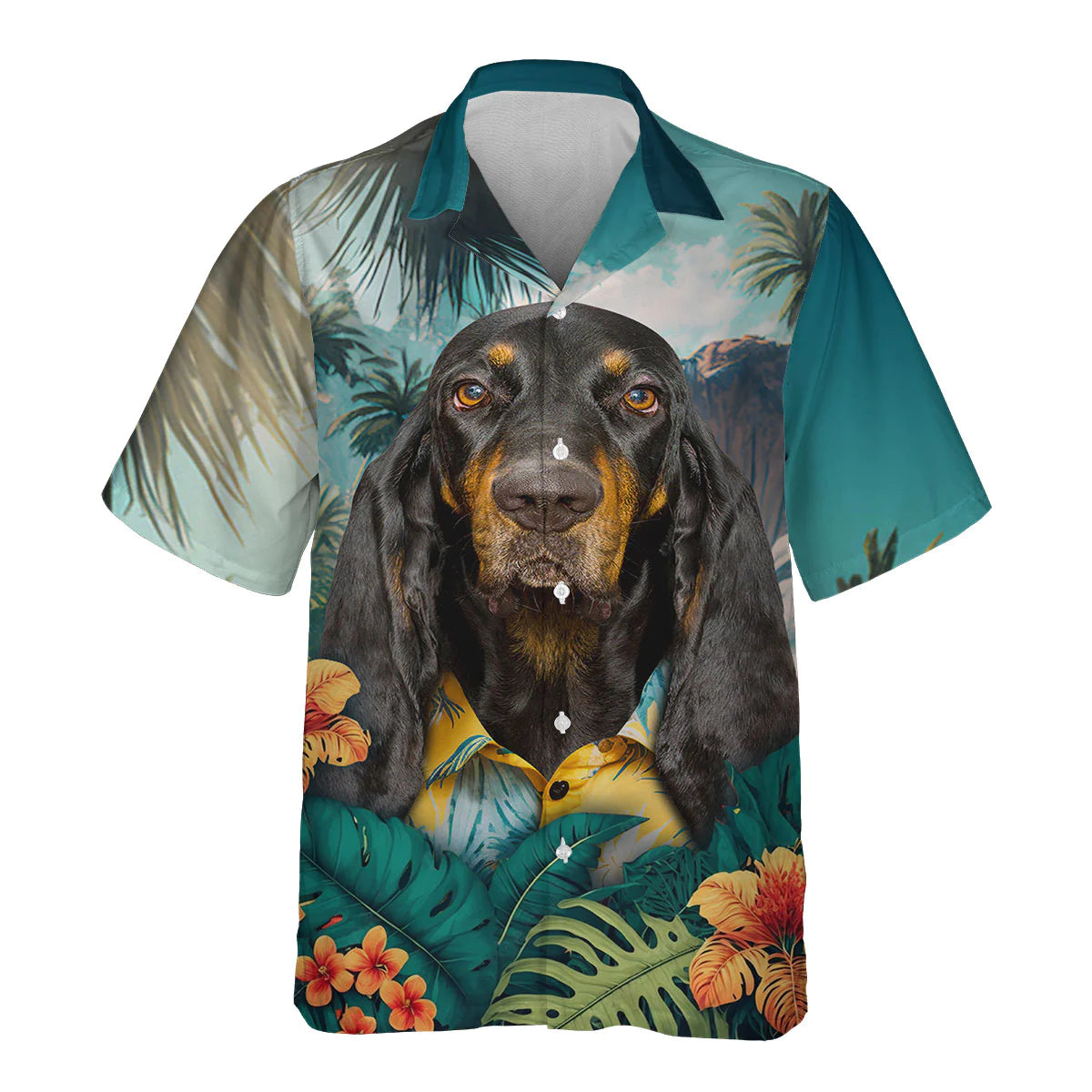 Coonhound - 3D Tropical Hawaiian Shirt