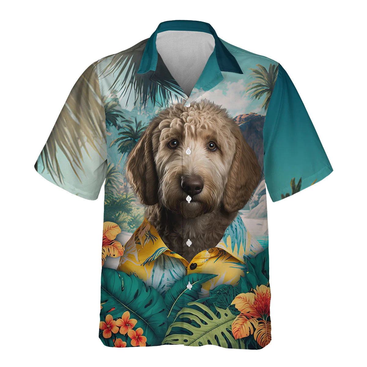 Goldendoodle - 3D Tropical Hawaiian Shirt