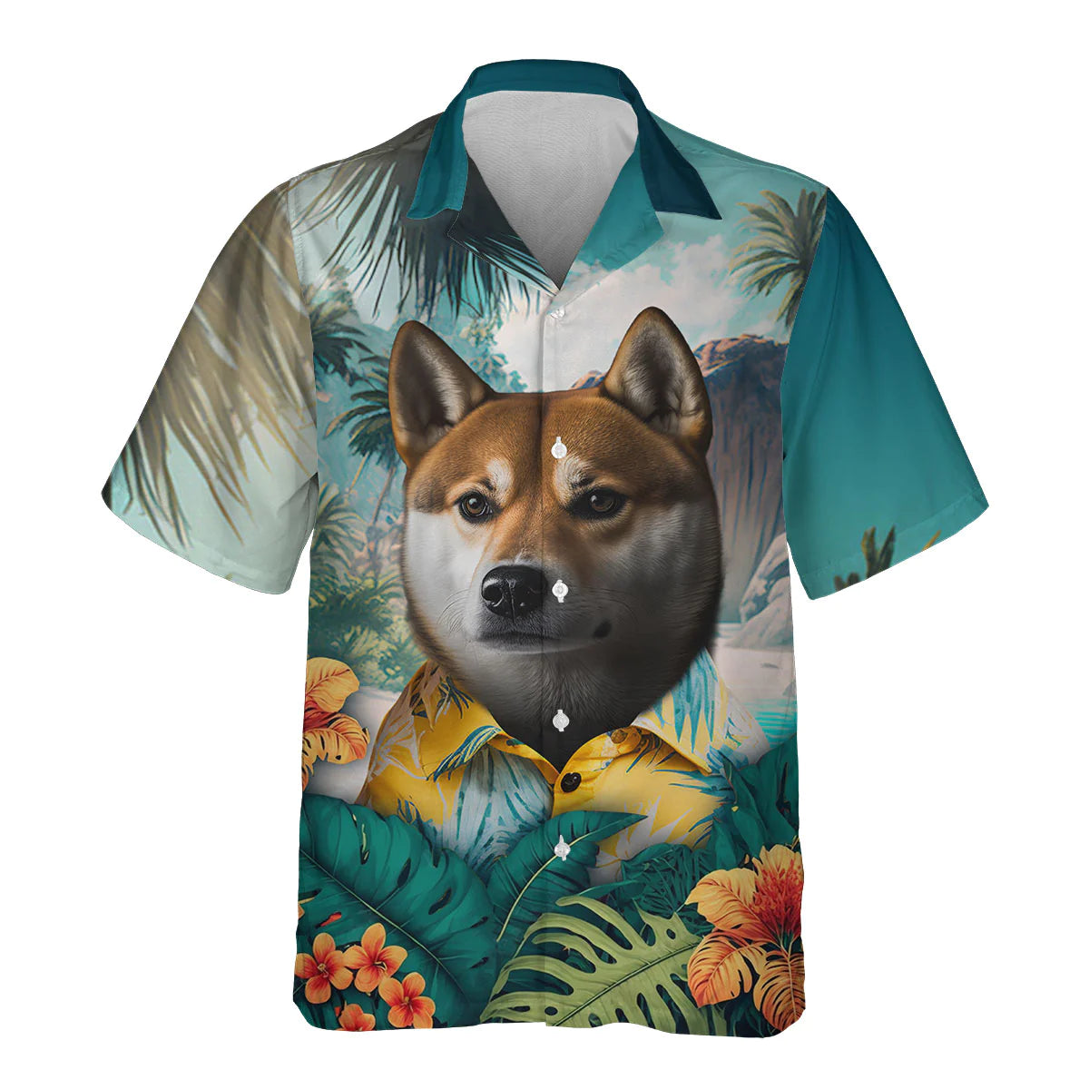 Shiba Inu - 3D Tropical Hawaiian Shirt