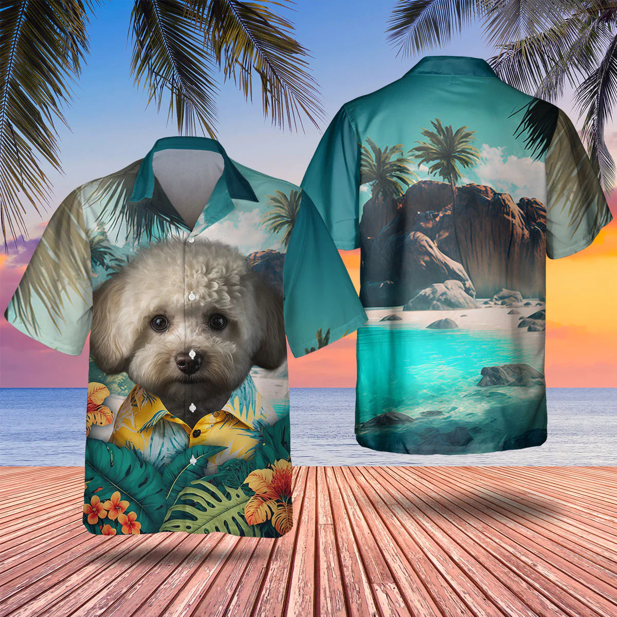 Maltipoo - 3D Tropical Hawaiian Shirt