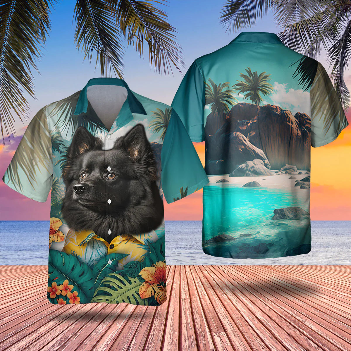 Schipperke - 3D Tropical Hawaiian Shirt