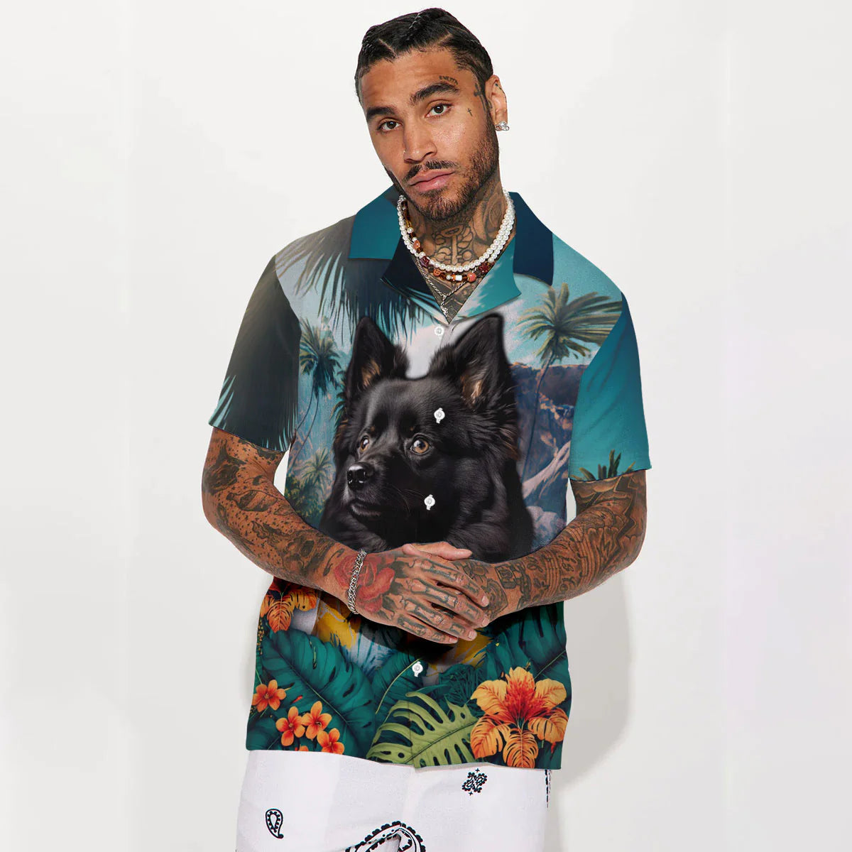 Schipperke - 3D Tropical Hawaiian Shirt